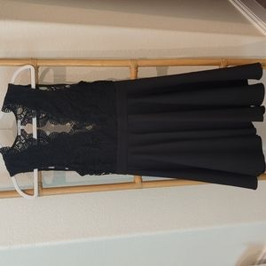 ♥️BOGO Charlotte Russe black floral applique cocktail dress